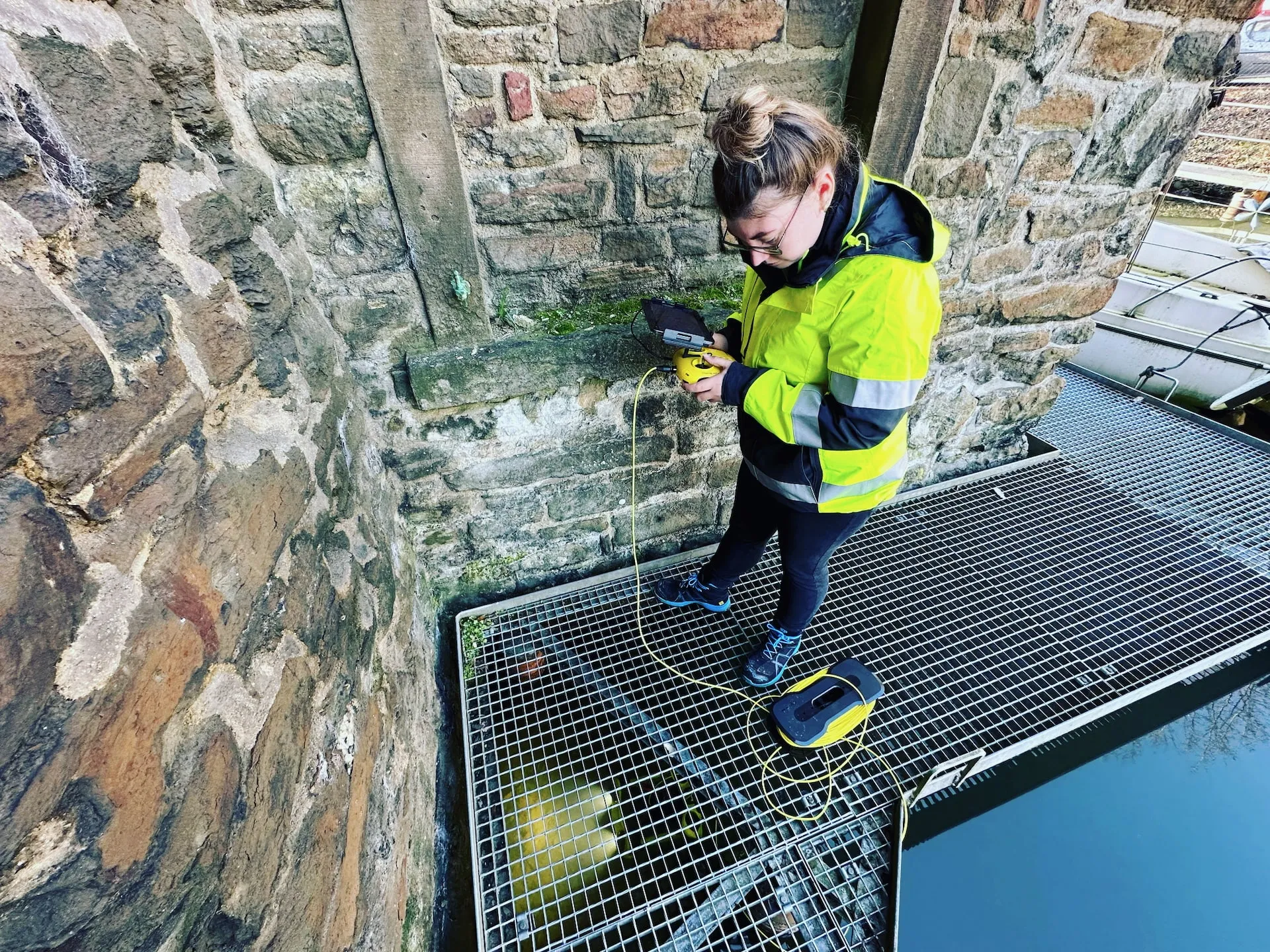 Kopterflug Inspektionsteam bei der Arbeit